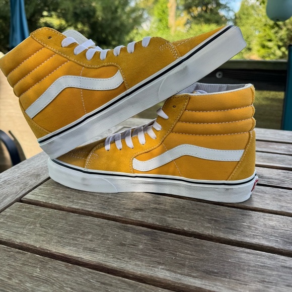 Vans sk8-Hi old skool color theory golden glow yellow gold suede hi top rare 1st - Picture 8 of 13